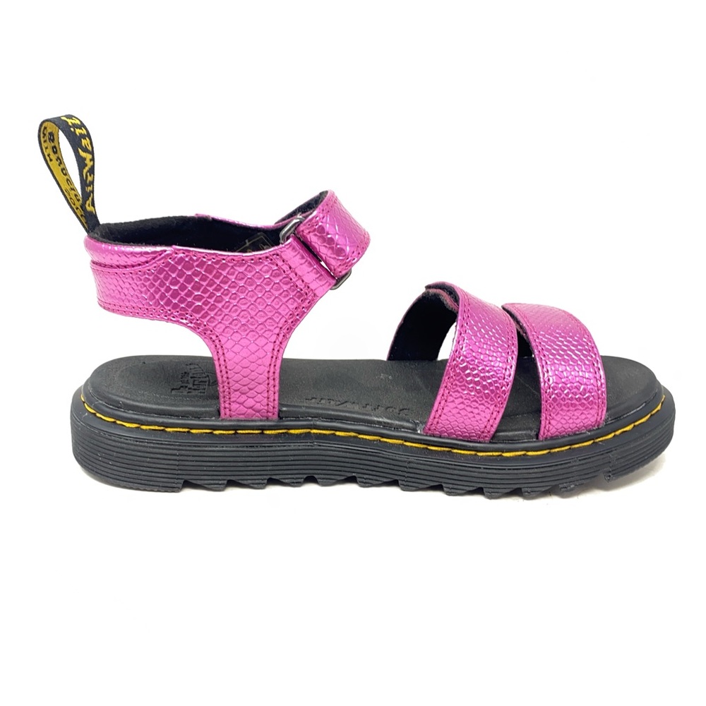 ❤️Dr Martens Pink Metallic Kids Klaire Y Sandals Exc Cond Kids Sz 5 Womens Sz 6 - Picture 4 of 9